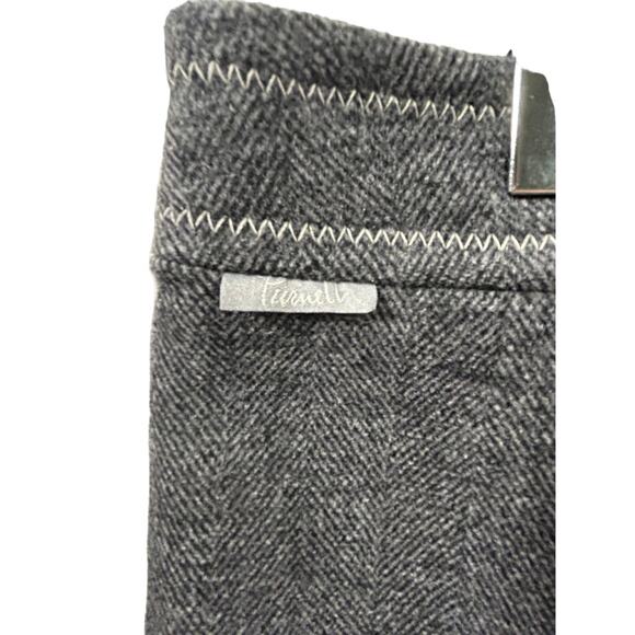 Purnell Wool Blanket Stitch Zip Mini Skirt 10 Gray Coquette Chic Quiet Luxury - Picture 6 of 10
